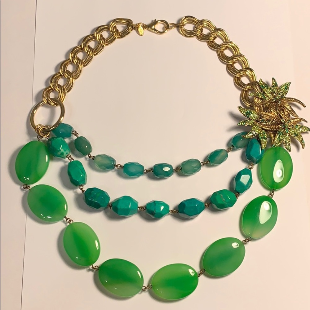 Lee Angel green necklace